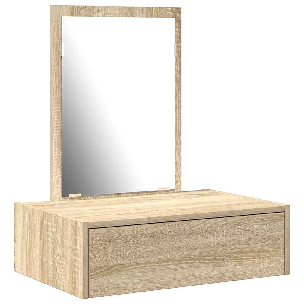 vidaXL Dressing Table Brown 60 x 40 x 70 cm Engineered Wood 2