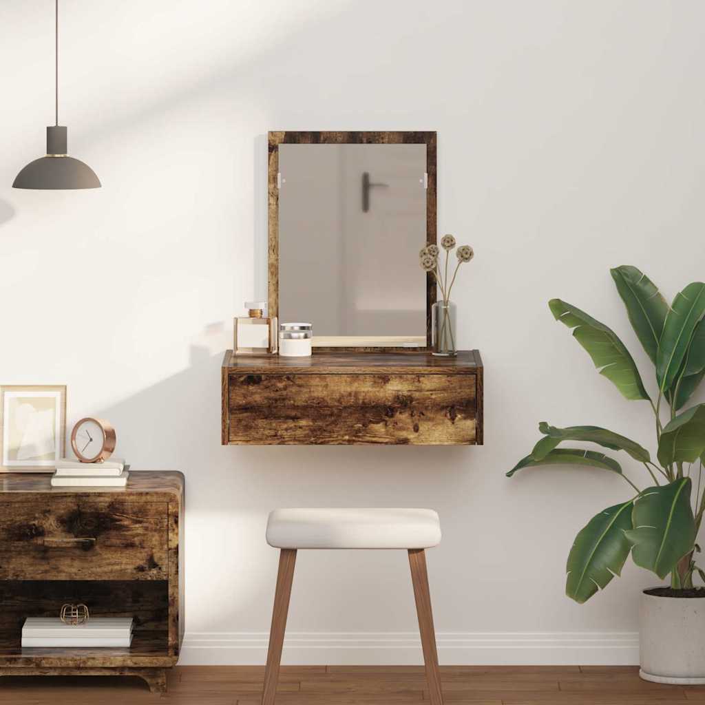 vidaXL Dressing Table Brown 60 x 40 x 70 cm Engineered Wood 4