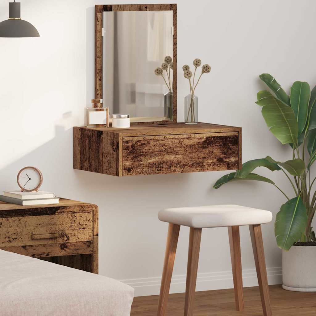 vidaXL Dressing Table Brown 60 x 40 x 70 cm Engineered Wood 1