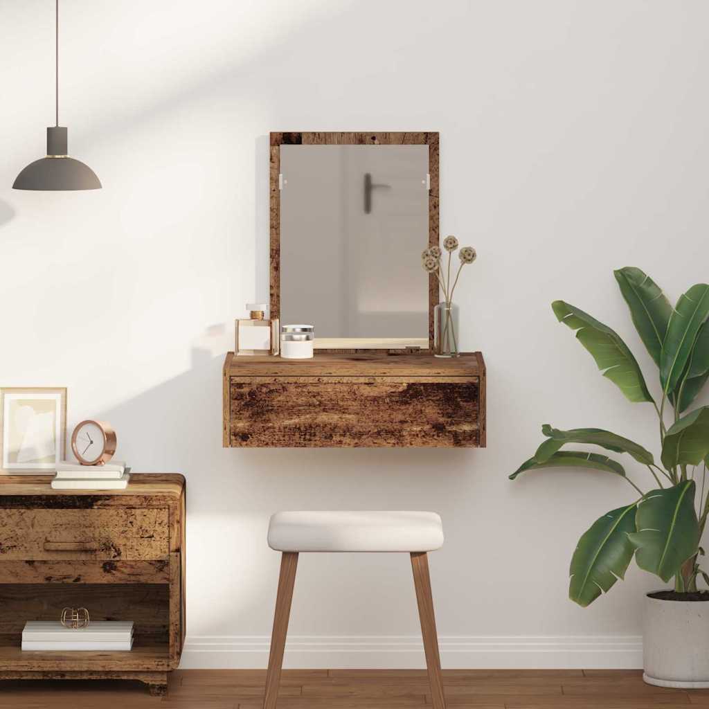 vidaXL Dressing Table Brown 60 x 40 x 70 cm Engineered Wood 4