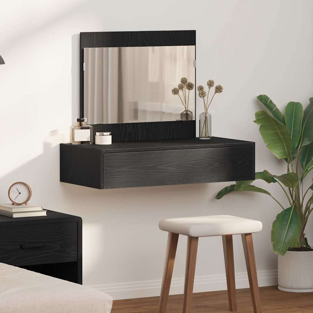 vidaXL Dressing Table Black 83 x 40 x 70 cm Engineered Wood 1