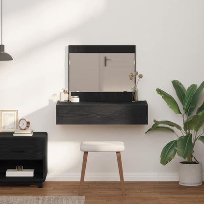 vidaXL Dressing Table Black 83 x 40 x 70 cm Engineered Wood 4