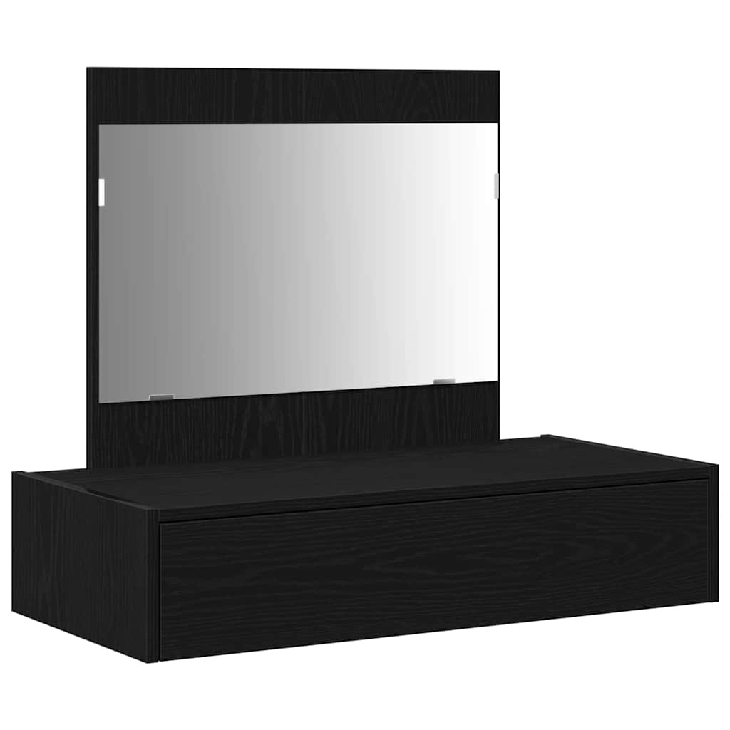 vidaXL Dressing Table Black 83 x 40 x 70 cm Engineered Wood 2