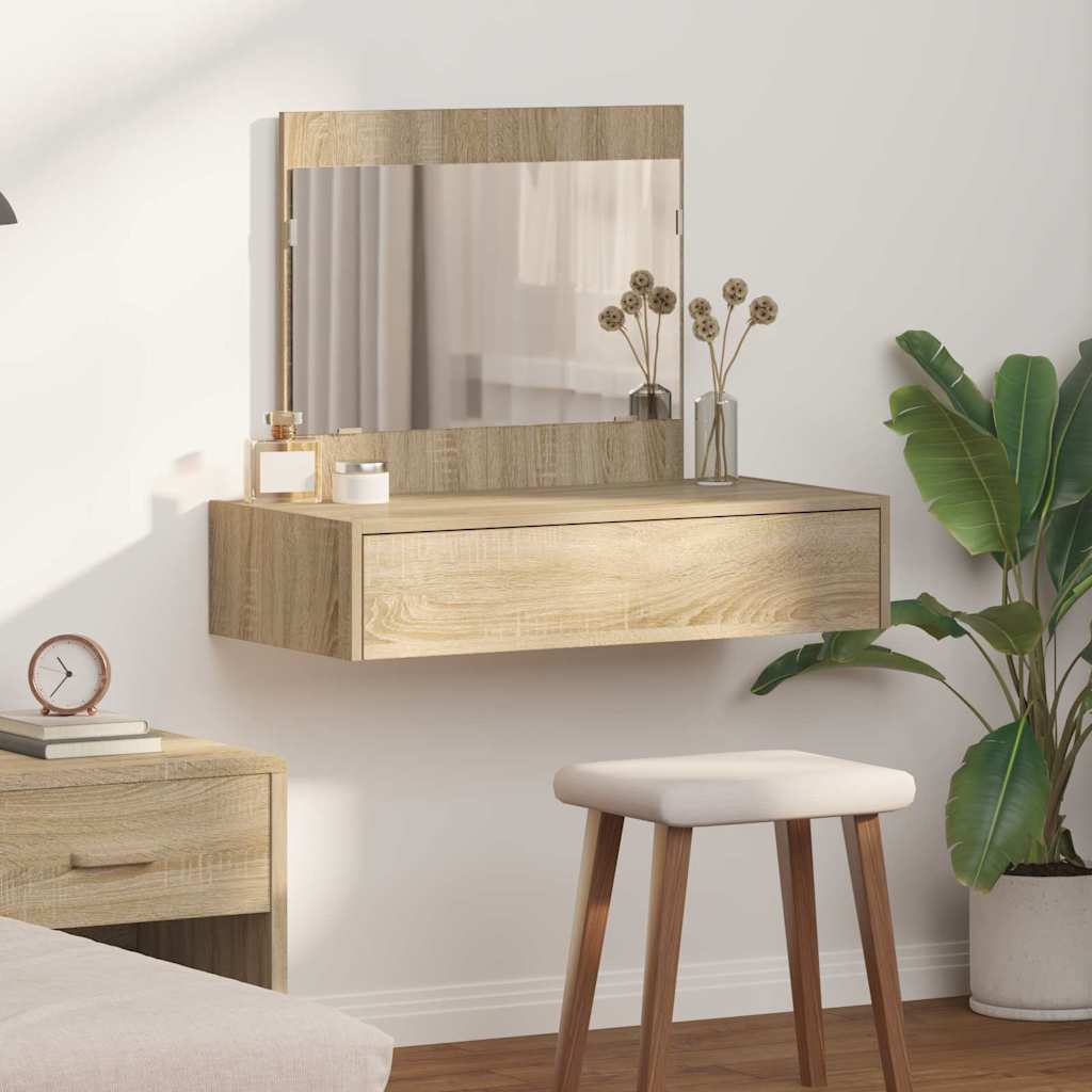 vidaXL Dressing Table Brown 83 x 40 x 70 cm Engineered Wood 1