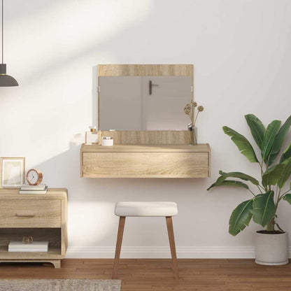vidaXL Dressing Table Brown 83 x 40 x 70 cm Engineered Wood 4