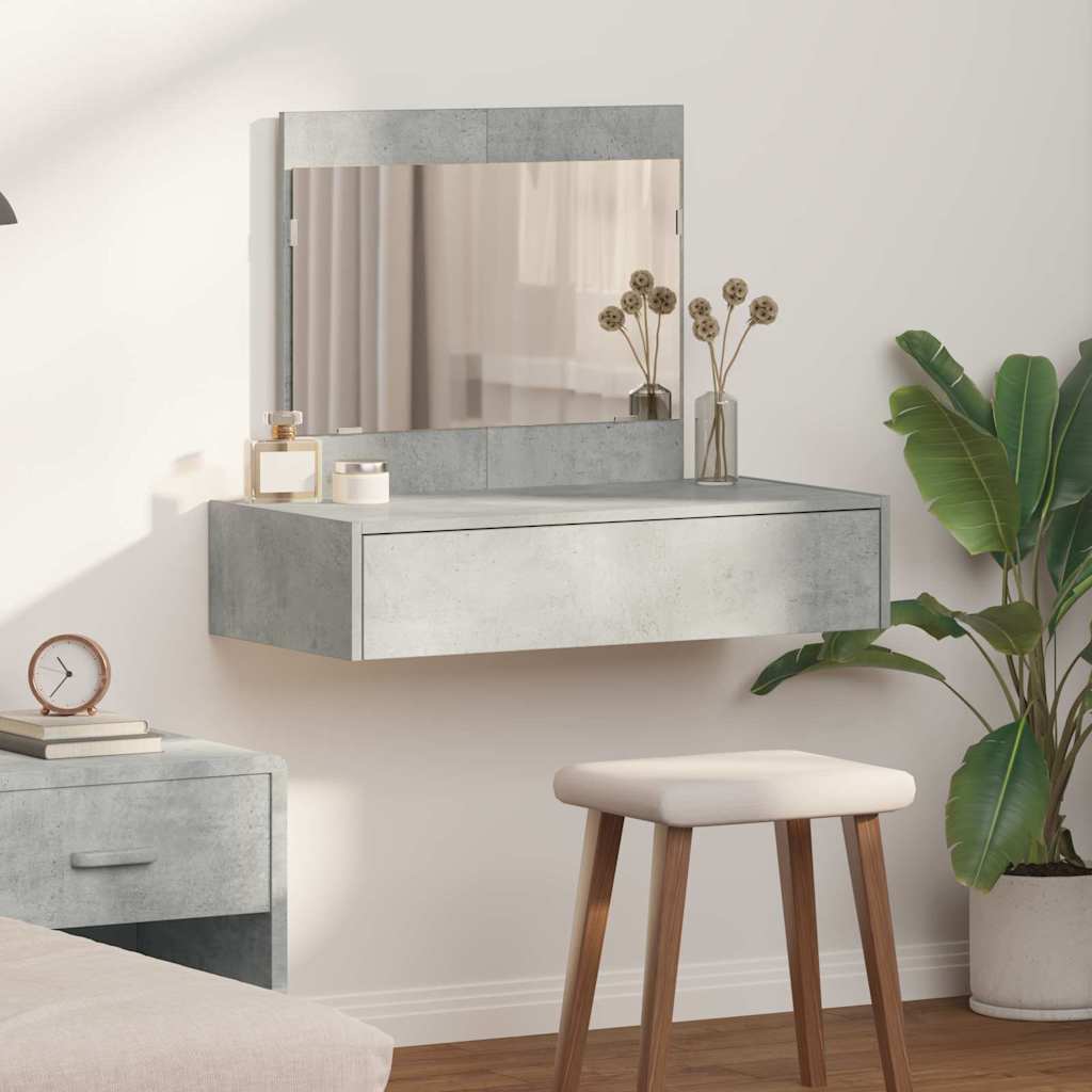 vidaXL Dressing Table Grey 83 x 40 x 70 cm Engineered Wood 1