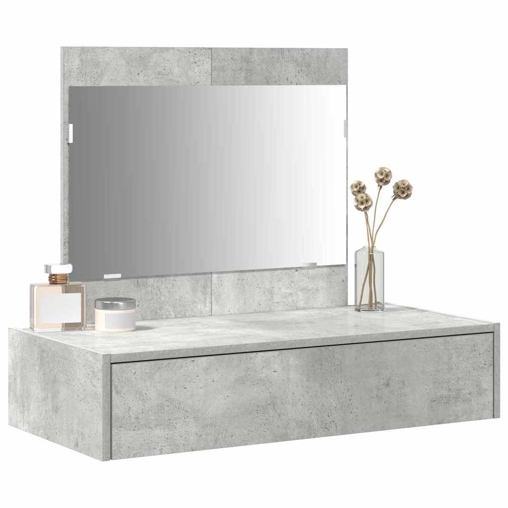 vidaXL Dressing Table Grey 83 x 40 x 70 cm Engineered Wood 3