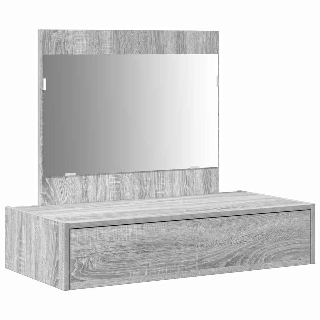 vidaXL Dressing Table Grey 83 x 40 x 70 cm Engineered Wood 2