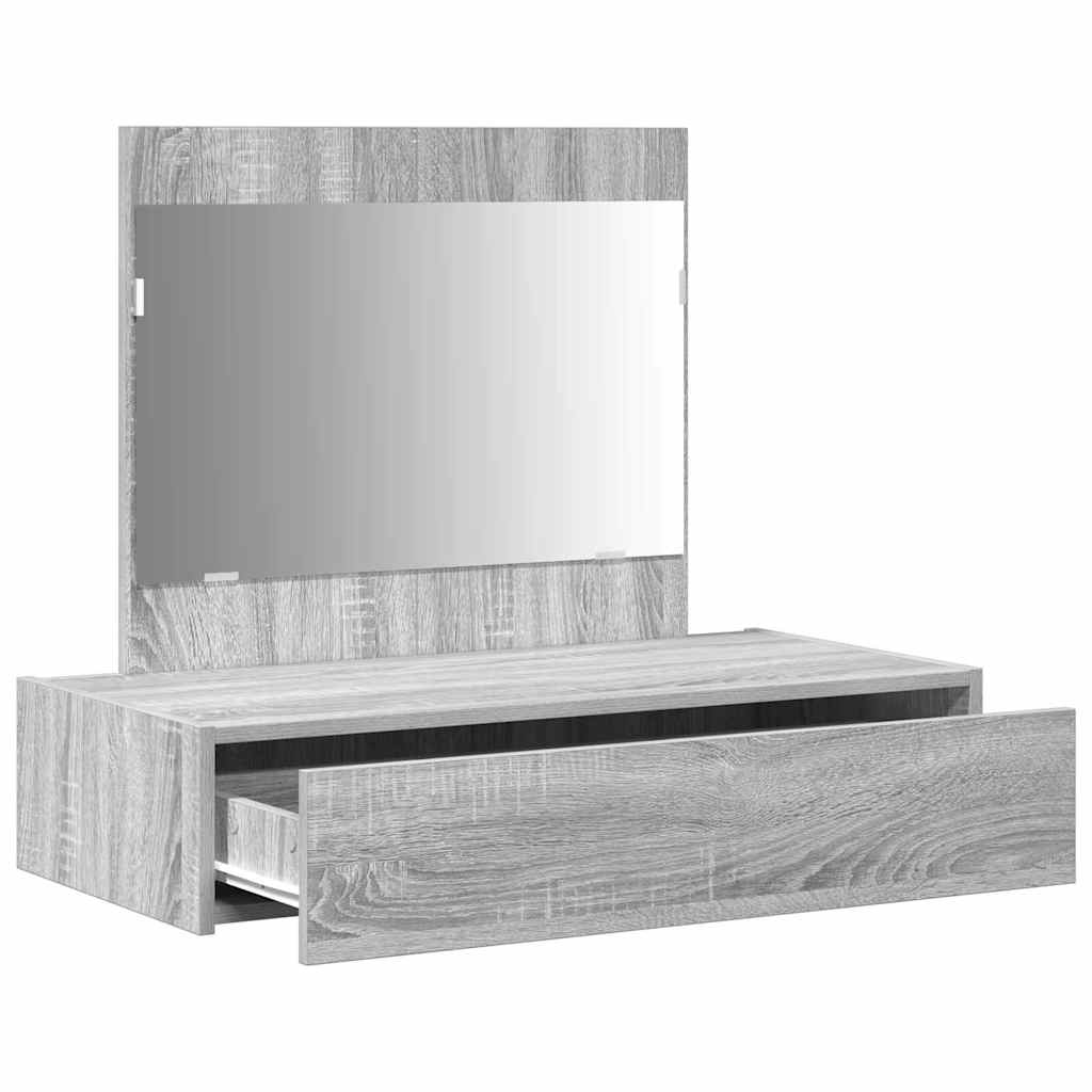 vidaXL Dressing Table Grey 83 x 40 x 70 cm Engineered Wood 5