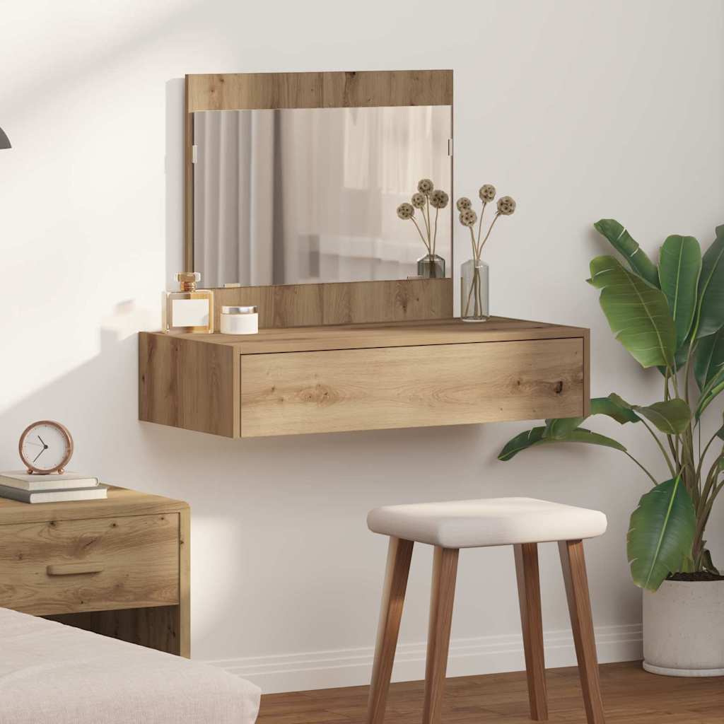 vidaXL Dressing Table Brown 83 x 40 x 70 cm Engineered Wood 1