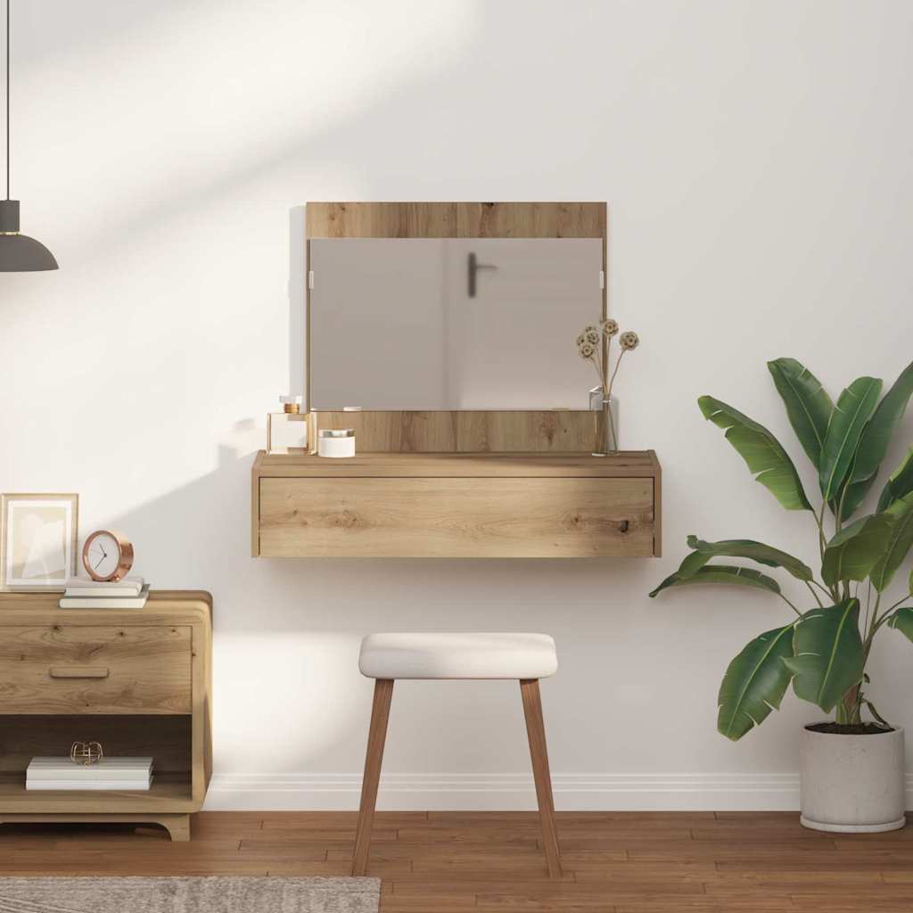 vidaXL Dressing Table Brown 83 x 40 x 70 cm Engineered Wood 4