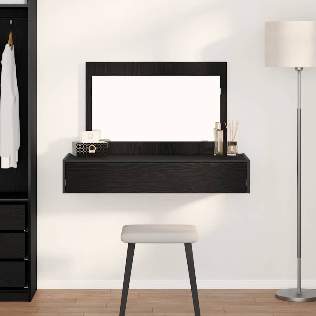 vidaXL Dressing Table Brown Engineered Wood without LED 100 x 40 x 70 cm