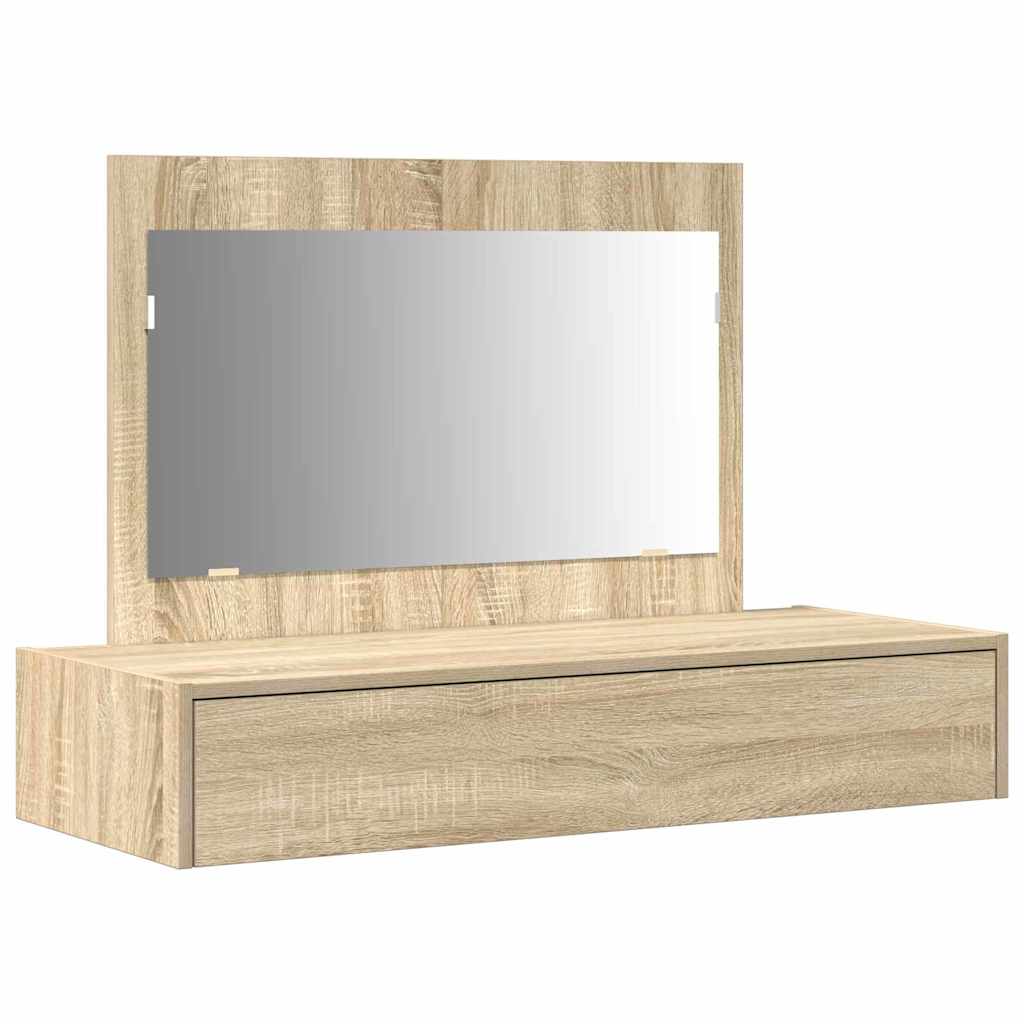 vidaXL Dressing Table Brown 100 x 40 x 70 cm Engineered Wood 2