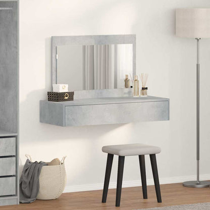vidaXL Dressing Table Grey 100 x 40 x 70 cm Engineered Wood 4
