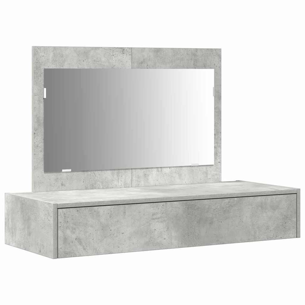 vidaXL Dressing Table Grey 100 x 40 x 70 cm Engineered Wood 2