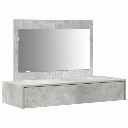 vidaXL Dressing Table Grey 100 x 40 x 70 cm Engineered Wood 2