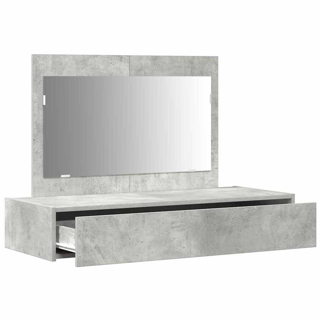 vidaXL Dressing Table Grey 100 x 40 x 70 cm Engineered Wood 5