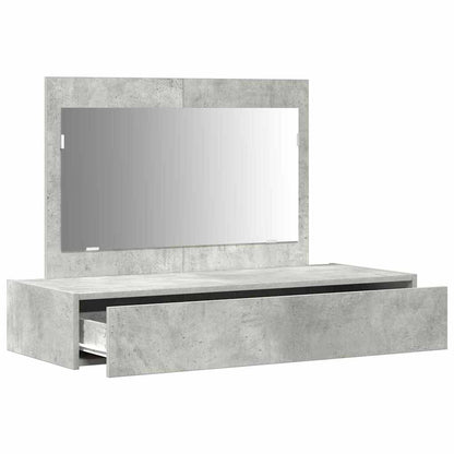 vidaXL Dressing Table Grey 100 x 40 x 70 cm Engineered Wood 5