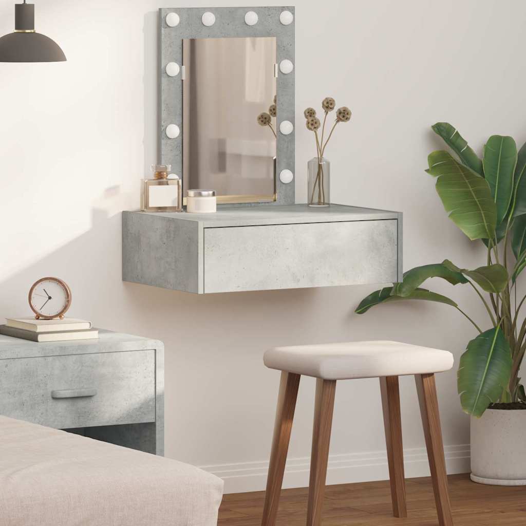vidaXL Dressing Table Grey 60 x 40 x 70 cm Engineered Wood 1