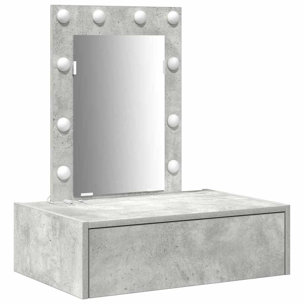 vidaXL Dressing Table Grey 60 x 40 x 70 cm Engineered Wood 2