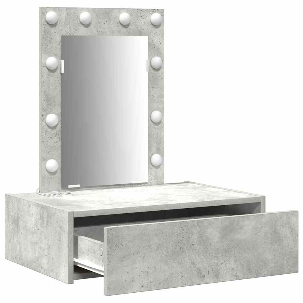 vidaXL Dressing Table Grey 60 x 40 x 70 cm Engineered Wood 4