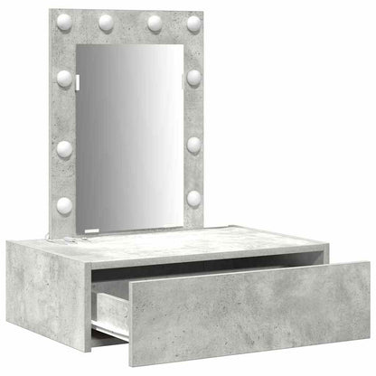 vidaXL Dressing Table Grey 60 x 40 x 70 cm Engineered Wood 4