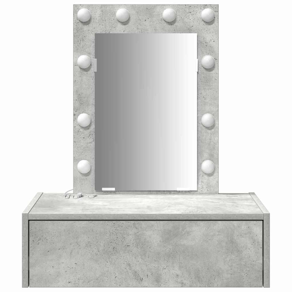 vidaXL Dressing Table Grey 60 x 40 x 70 cm Engineered Wood 5