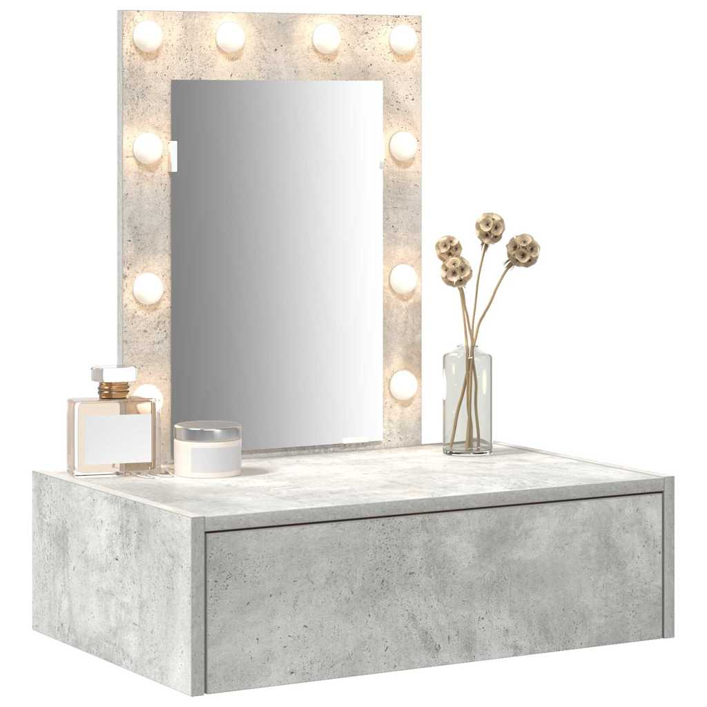 vidaXL Dressing Table Grey 60 x 40 x 70 cm Engineered Wood 3