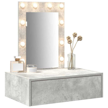 vidaXL Dressing Table Grey 60 x 40 x 70 cm Engineered Wood 3
