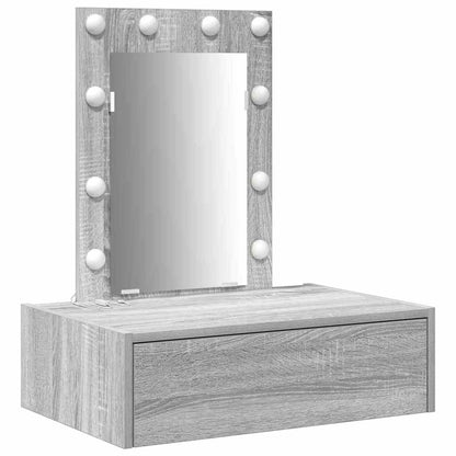 vidaXL Dressing Table Grey 60 x 40 x 70 cm Engineered Wood 2