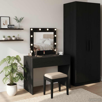 vidaXL Dressing Table Black 83 x 40 x 70 cm Engineered Wood 1