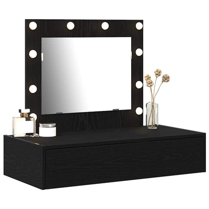 vidaXL Dressing Table Black 83 x 40 x 70 cm Engineered Wood 3