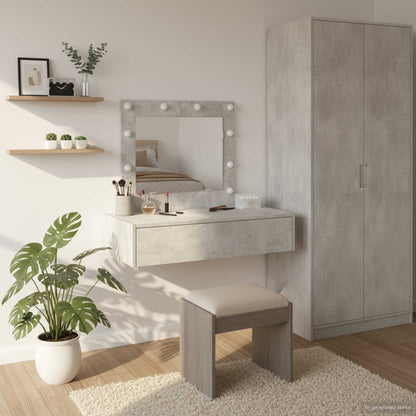 vidaXL Dressing Table Grey 83 x 40 x 70 cm Engineered Wood 1