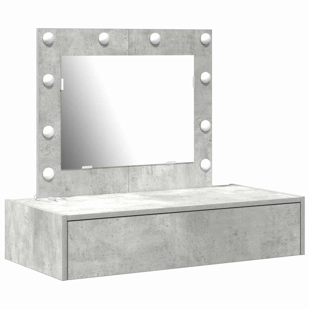 vidaXL Dressing Table Grey 83 x 40 x 70 cm Engineered Wood 2