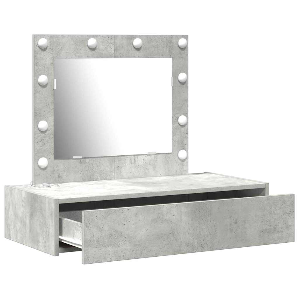 vidaXL Dressing Table Grey 83 x 40 x 70 cm Engineered Wood 4