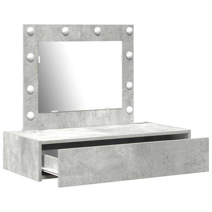 vidaXL Dressing Table Grey 83 x 40 x 70 cm Engineered Wood 4