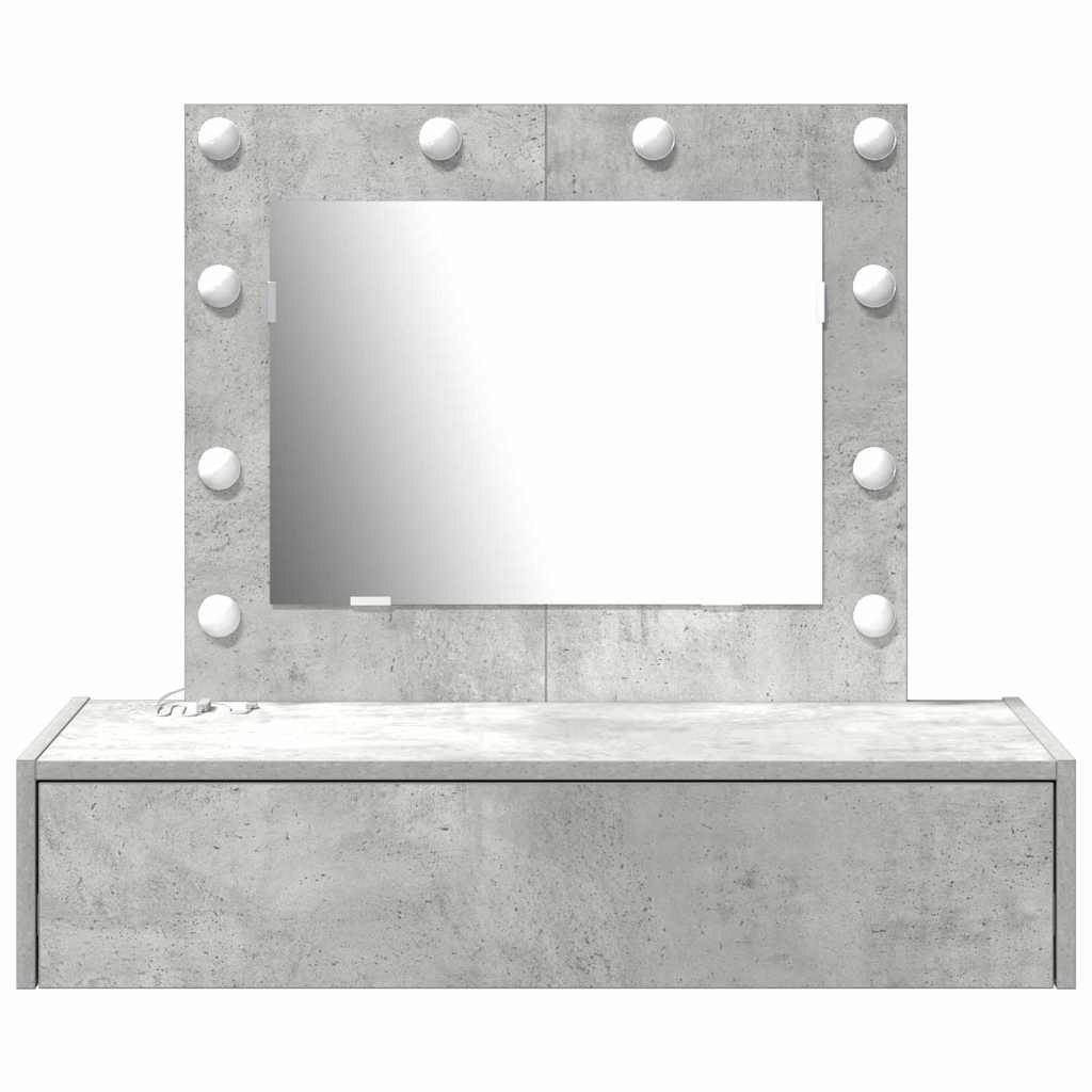 vidaXL Dressing Table Grey 83 x 40 x 70 cm Engineered Wood 5