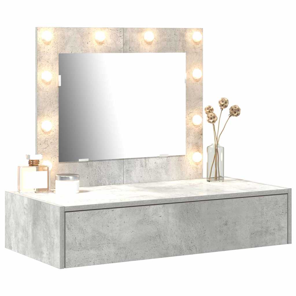vidaXL Dressing Table Grey 83 x 40 x 70 cm Engineered Wood 3