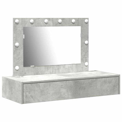 vidaXL Dressing Table Grey 100 x 40 x 70 cm Engineered Wood 2