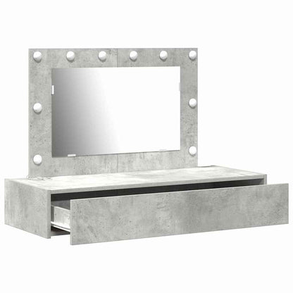 vidaXL Dressing Table Grey 100 x 40 x 70 cm Engineered Wood 4