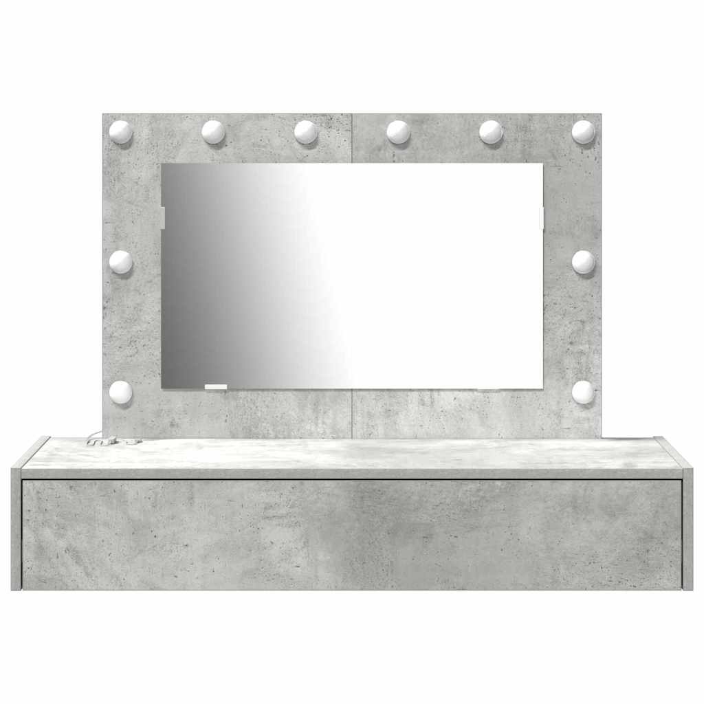 vidaXL Dressing Table Grey 100 x 40 x 70 cm Engineered Wood 5