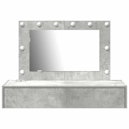 vidaXL Dressing Table Grey 100 x 40 x 70 cm Engineered Wood 5