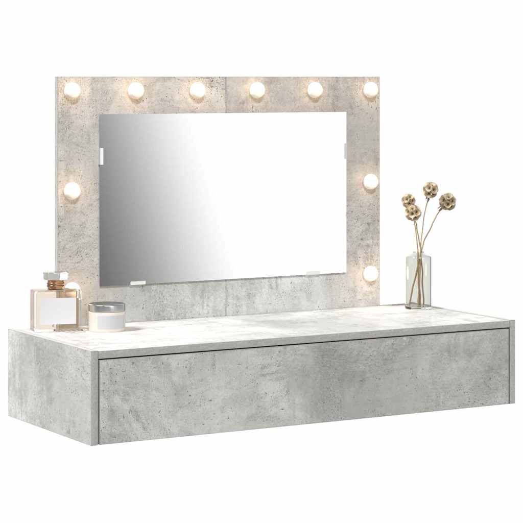 vidaXL Dressing Table Grey 100 x 40 x 70 cm Engineered Wood 3