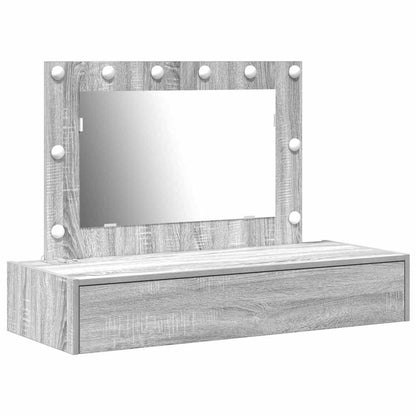 vidaXL Dressing Table Grey 100 x 40 x 70 cm Engineered Wood 2