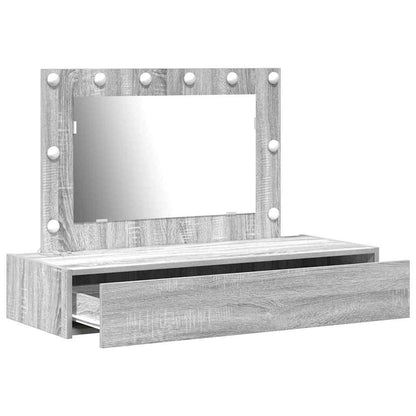 vidaXL Dressing Table Grey 100 x 40 x 70 cm Engineered Wood 4