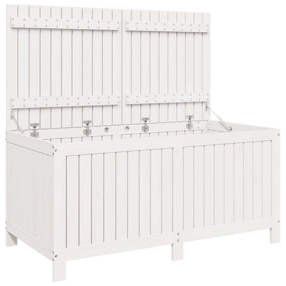 Garden Storage Box Solid Wood Pine Height 64 cm White pine 134 cm 68 cm