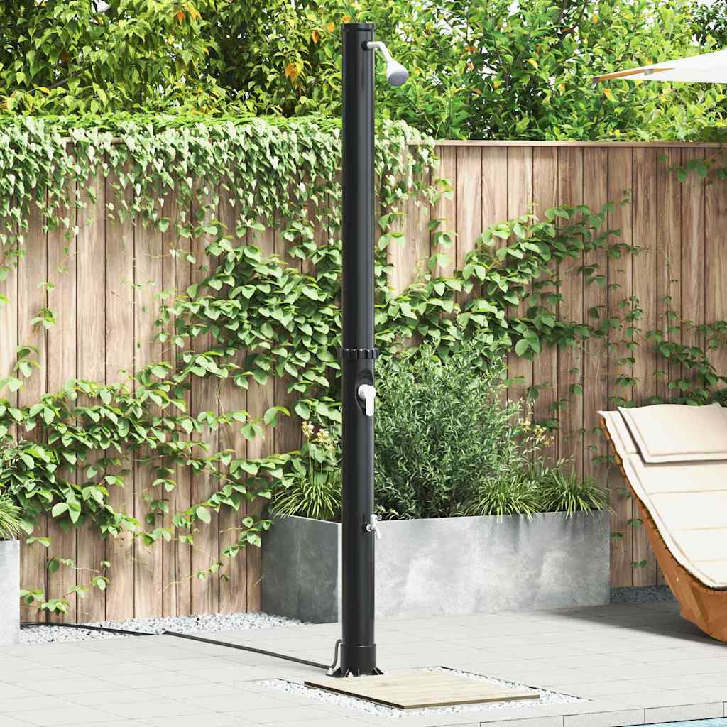 Outdoor Solar shower 20 L PVC and Aluminium Black 7 cm top shower with faucet