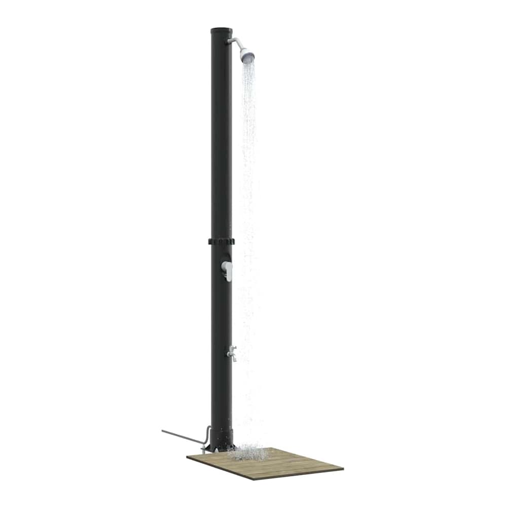 Outdoor Solar shower 20 L PVC and Aluminium Black 7 cm top shower with faucet