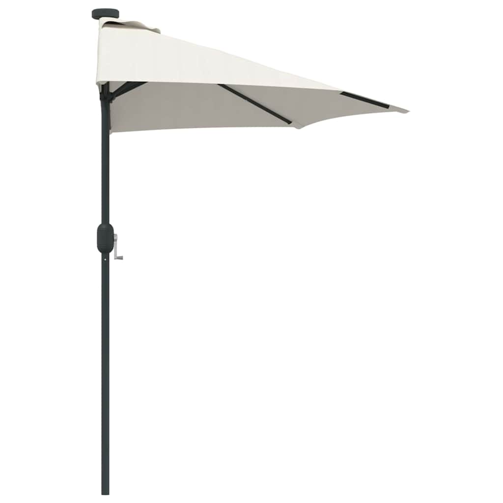 vidaXL Garden Parasol Sand 294 x 150 x 223 cm Polyester and Steel 6