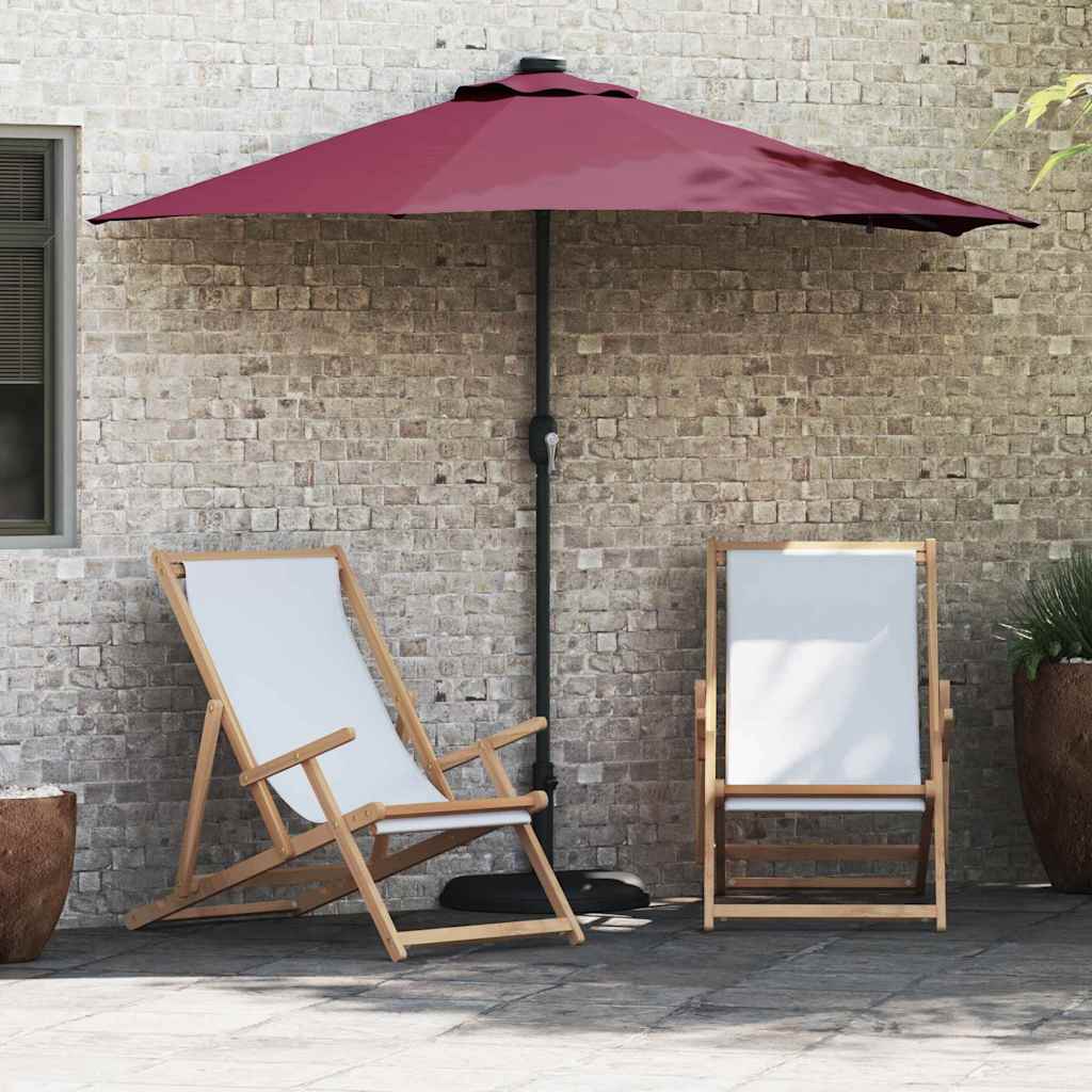 vidaXL Garden Parasol Bordeaux Red 294 x 150 x 223 cm 1